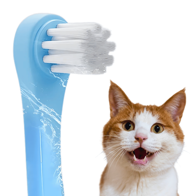 Gentle Clean Dental Toothbrush for Cats with Soft Nylon Bristles Gentle Clean Dental Toothbrush for Cats with Soft Nylon Bristles