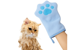 Cat Glove Towel – Soft Microfibre Drying Mitts for Muddy Paws